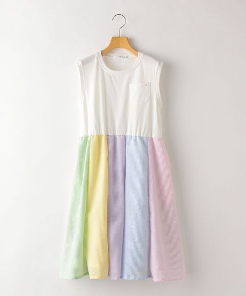 Ships Kids パネル ストライプ ノースリーブ ワンピース 140 150cm ワンピース Ships シップス のファッション通販 Zozotown