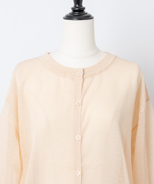 Rewde（ルゥデ）の「【雑誌掲載】シアーニットカーディガン（1R14-03179）（ニット/セーター・レディース・ブラック/ベージュ/ブルー/キナリ・M/L）」の22枚目の写真