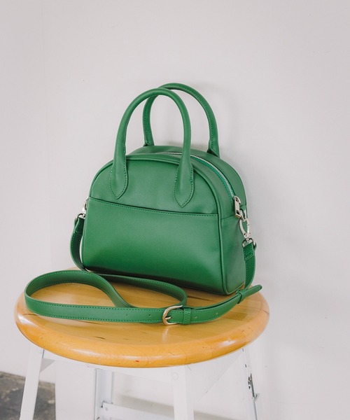 GLOBAL WORK（グローバルワーク）の「ボストンショルダーバック/941363（クラッチバッグ・レディース・オフホワイト/ブラック/グリーン/グリーン系その他6・FREE）」の4枚目の写真