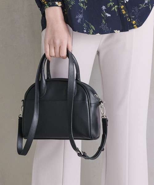 GLOBAL WORK（グローバルワーク）の「ボストンショルダーバック/941363（クラッチバッグ・レディース・オフホワイト/ブラック/グリーン/グリーン系その他6・FREE）」の2枚目の写真