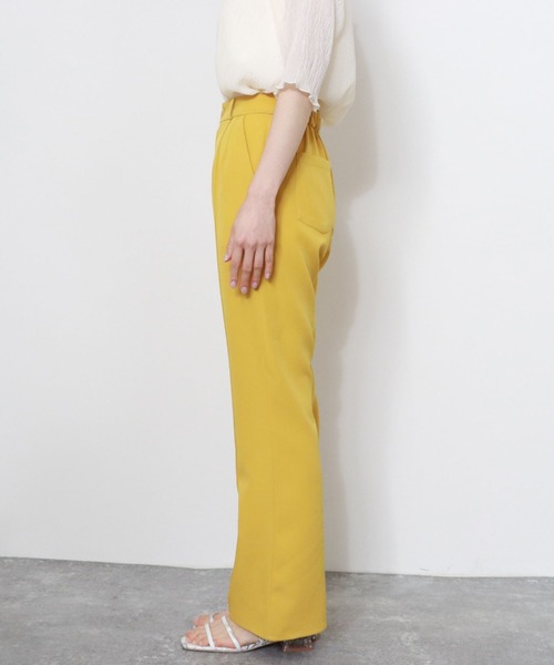 archives（アルシーヴ）の「【入荷禁止】センターピンタックパンツ（その他パンツ・レディース・アイボリー/モカ/マスタード/グリーン系その他/レッド系その他・MEDIUM）」の9枚目の写真