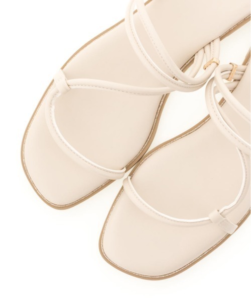 RANDA（ランダ）の「ナローストラップフラットサンダル（サンダル・レディース・ピンク/ブラック/アイボリー/グリーン・M/L/S/LL）」の17枚目の写真