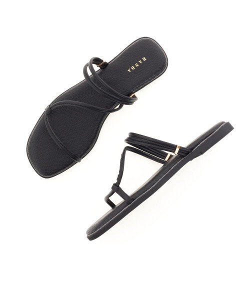 RANDA（ランダ）の「ナローストラップフラットサンダル（サンダル・レディース・ピンク/ブラック/アイボリー/グリーン・M/L/S/LL）」の15枚目の写真