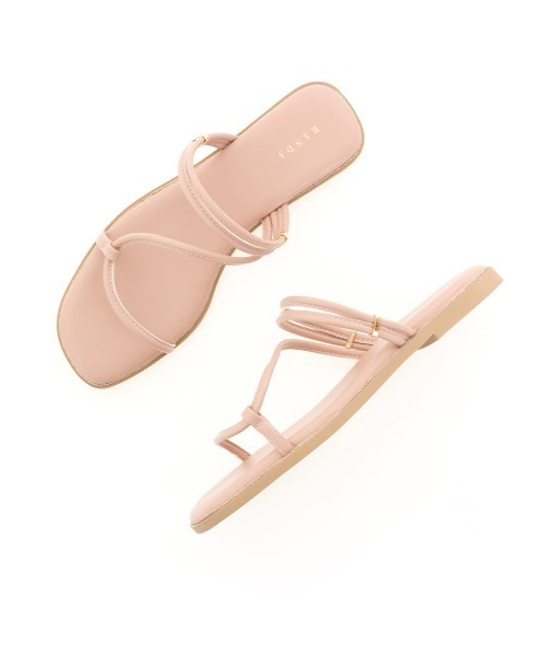 RANDA（ランダ）の「ナローストラップフラットサンダル（サンダル・レディース・ピンク/ブラック/アイボリー/グリーン・M/L/S/LL）」の11枚目の写真