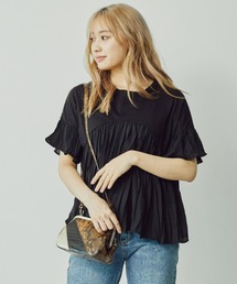 プリーツドッキングTシャツ