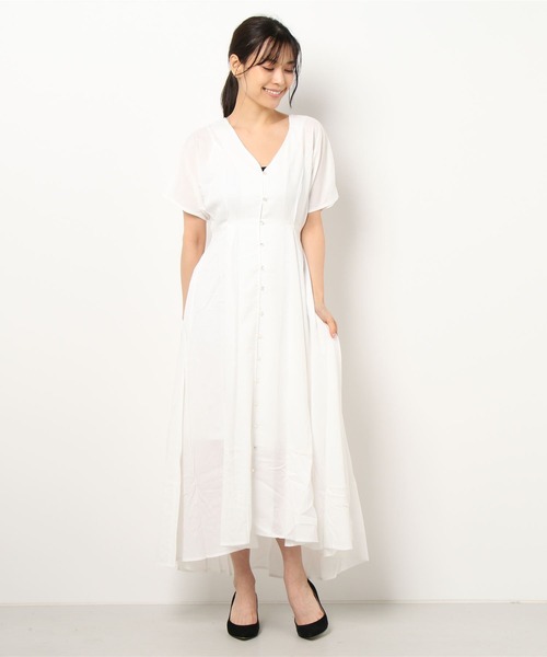 セール インナー付フロント釦ワンピース ワンピース Duras デュラス のファッション通販 Zozotown