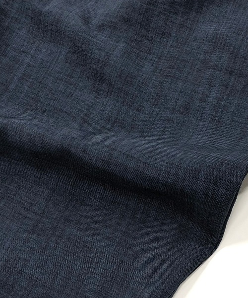 Beno（ビーノ）の「リネンライク シャンブレー ルーズシャツアウター×ショートパンツ 【 セットアップ 】（セットアップ・メンズ・ライトグレー/キナリ/ネイビー/ブラック/カーキ/ベージュ・L/LL/M）」の9枚目の写真