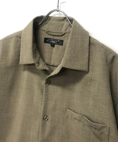 Beno（ビーノ）の「リネンライク シャンブレー ルーズシャツアウター×ショートパンツ 【 セットアップ 】（セットアップ・メンズ・ライトグレー/キナリ/ネイビー/ブラック/カーキ/ベージュ・L/LL/M）」の16枚目の写真