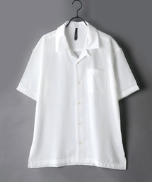 SITRY | Silky Drape Half sleeve Open color Shirt/シルキードレープ ハーフスリーブ オープンカラーシャツ(シャツ/ブラウス)