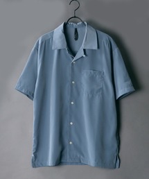 SITRY | Silky Drape Half sleeve Open color Shirt /シルキードレープ ハーフスリーブ オープンカラーシャツ(シャツ/ブラウス)