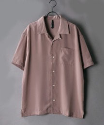 SITRY | Silky Drape Half sleeve Open color Shirt /シルキードレープ ハーフスリーブ オープンカラーシャツ(シャツ/ブラウス)