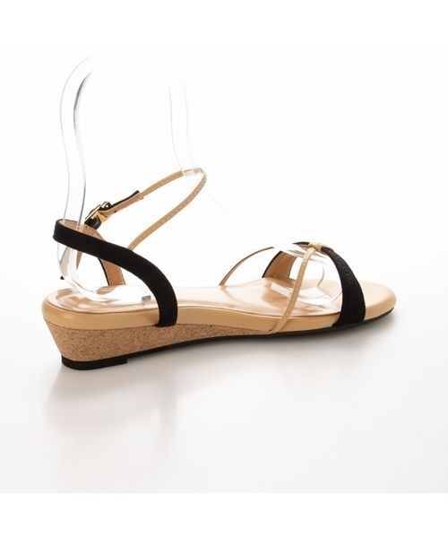 Fin（フィン）の「ウエッジソールストラップサンダル【低反発スポンジ入り】（サンダル・レディース・ブラック/グリーン/ピンク/ネイビー/ベージュ・23.5cm/24cm/24.5cm/25cm/22.5cm/23cm）」の7枚目の写真