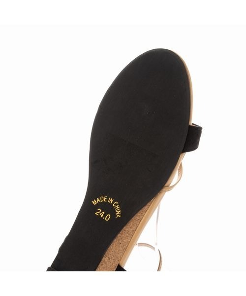 Fin（フィン）の「ウエッジソールストラップサンダル【低反発スポンジ入り】（サンダル・レディース・ブラック/グリーン/ピンク/ネイビー/ベージュ・23.5cm/24cm/24.5cm/25cm/22.5cm/23cm）」の9枚目の写真