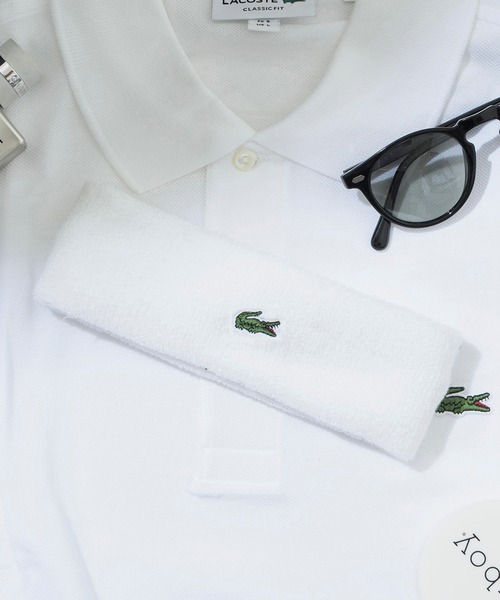 LACOSTE(ラコステ)の「【LACOSTE】ラコステパイルヘアバンド HEAD BAND ヘッドバンド CBS(ヘアバンド・メンズ・ホワイト/ブラック/ブルー/ライトグリーン系/レッド/グリーン/その他1/グレー/ネイビー系・FREE)」の1枚目の写真