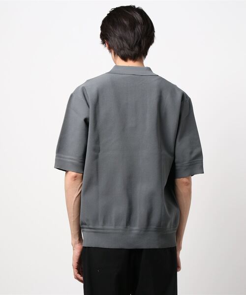 PLUS ONE（プラスワン）の「【PLUS ONE】ウォッシャブルニットポロ（ポロシャツ・メンズ・ホワイト×ネイビー/ベージュ/ネイビー/オフホワイト/グレー/ブラック×ホワイト・L/M/XL）」の7枚目の写真