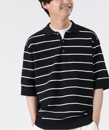 PLUS ONE | 【PLUS ONE】ウォッシャブルニットポロ(ポロシャツ)