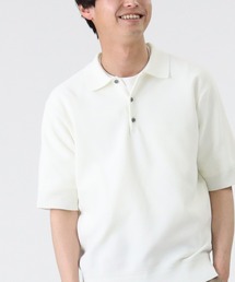 PLUS ONE | 【PLUS ONE】ウォッシャブルニットポロ(ポロシャツ)
