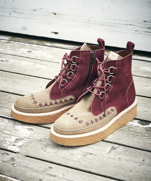 glamb（グラム）の「Stray creeper boots / ストレイクリーパーブーツ（ブーツ・メンズ・ワイン/ブラック/ベージュ・4/1/3/2）」の3枚目の写真