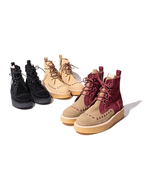 glamb（グラム）の「Stray creeper boots / ストレイクリーパーブーツ（ブーツ・メンズ・ワイン/ブラック/ベージュ・4/1/3/2）」の18枚目の写真