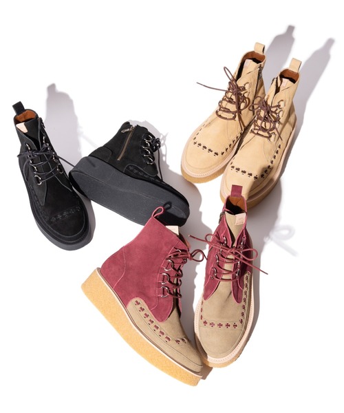 glamb（グラム）の「Stray creeper boots / ストレイクリーパーブーツ（ブーツ・メンズ・ワイン/ブラック/ベージュ・4/1/3/2）」の19枚目の写真