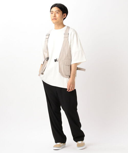 BEAMS HEART（ビームスハート）の「BEAMS HEART / バッグ ベスト（ベスト・メンズ・ブラック/ベージュ・ONE SIZE）」の12枚目の写真