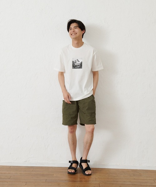 OUTDOOR PRODUCTS（アウトドアプロダクツ）の「【OUTDOOR PRODUCTS】USAコットン ヘビーウェイトフォトロゴビッグシルエットTシャツ（Tシャツ/カットソー・メンズ・ブルー系その他/カーキ/ホワイト/ブラック・X-LARGE/MEDIUM/LARGE/SMALL）」の6枚目の写真