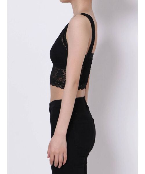 jouetie（ジュエティ）の「ストレッチレースブラトップ（キャミソール・レディース・ブラック/オフホワイト・MEDIUM）」の11枚目の写真