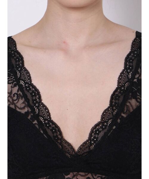 jouetie（ジュエティ）の「ストレッチレースブラトップ（キャミソール・レディース・ブラック/オフホワイト・MEDIUM）」の13枚目の写真