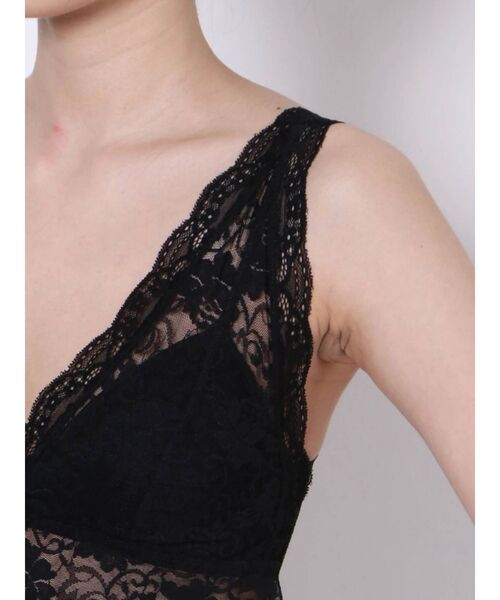 jouetie（ジュエティ）の「ストレッチレースブラトップ（キャミソール・レディース・ブラック/オフホワイト・MEDIUM）」の14枚目の写真