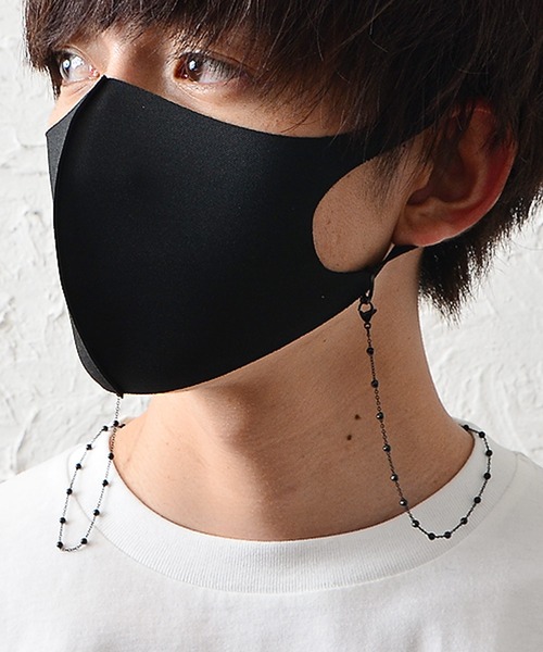 MinoriTY（マイノリティ）の「【Brodiaea】ボールシリンダーマスクチェーン（ネックレス・メンズ・ブラック/シルバー・FREE）」の4枚目の写真