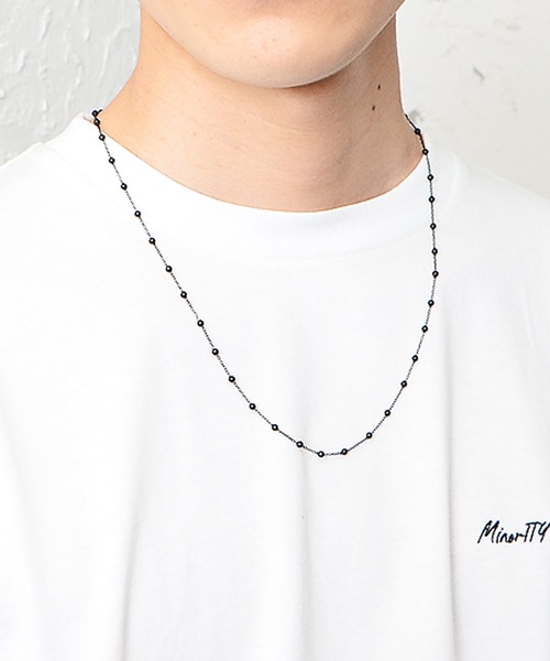 Brodiaea】ボールシリンダーマスクチェーン（ネックレス