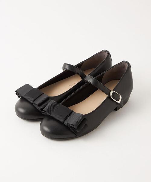 green label relaxing（グリーンレーベルリラクシング）の「GLR リボンフラットシューズ 16.5-23cm（バレエシューズ・キッズ・ブラック・20cm/19cm/22cm/18cm/17cm/21cm/23cm）」の3枚目の写真