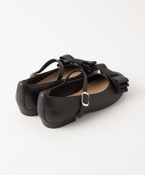 green label relaxing（グリーンレーベルリラクシング）の「GLR リボンフラットシューズ 16.5-23cm（バレエシューズ・キッズ・ブラック・20cm/19cm/22cm/18cm/17cm/21cm/23cm）」の4枚目の写真