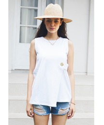 ALEXIA STAM | Side Button Sleeveless Wrap Top/サイドボタンスリーブレスラップトップ(Tシャツ/カットソー)