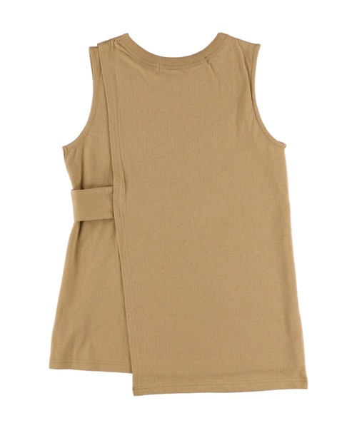 ALEXIA STAM(アリシアスタン)の「Side Button Sleeveless Wrap Top/サイドボタンスリーブレスラップトップ(Tシャツ/カットソー・レディース・チャコールグレー/ホワイト/ベージュ・FREE)」の13枚目の写真