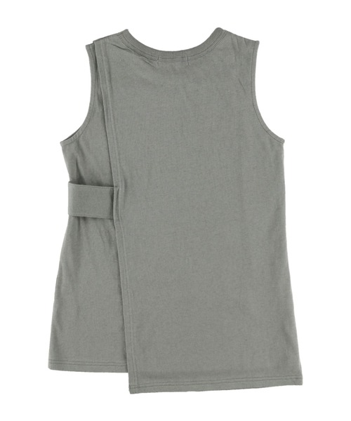 ALEXIA STAM(アリシアスタン)の「Side Button Sleeveless Wrap Top/サイドボタンスリーブレスラップトップ(Tシャツ/カットソー・レディース・チャコールグレー/ホワイト/ベージュ・FREE)」の17枚目の写真