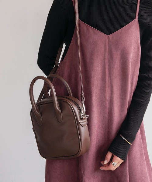 BONLECILL（ボンルシール）の「2wayフェイクレザーミニボストンバッグ（ボストンバッグ・レディース・ブラック/ベージュ/ブラウン・FREE）」の11枚目の写真