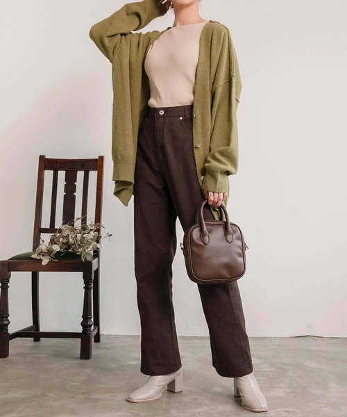 BONLECILL（ボンルシール）の「2wayフェイクレザーミニボストンバッグ（ボストンバッグ・レディース・ブラック/ベージュ/ブラウン・FREE）」の6枚目の写真