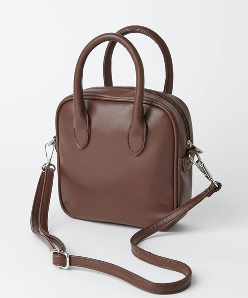 希少デザイン✨BREE 2wayミニボストンバッグ オールシボレザー ロゴ裏地 希少デザイン✨BREE 2wayミニボストンバッグ オールシボレザー