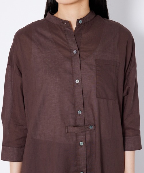 shop DADA(ショップダダ)の「タブ付きロングシャツ(1S13-7186)(シャツ/ブラウス・レディース・ベージュ/ブラウン/ブルー・FREE)」の15枚目の写真