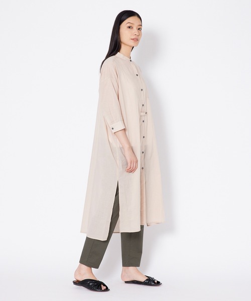 shop DADA(ショップダダ)の「タブ付きロングシャツ(1S13-7186)(シャツ/ブラウス・レディース・ベージュ/ブラウン/ブルー・FREE)」の19枚目の写真