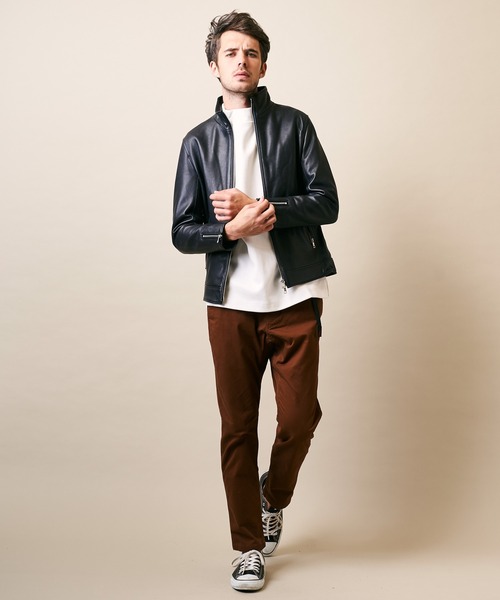 TETE HOMME（テットオム）の「【21AW】ラムレザーシングルライダース