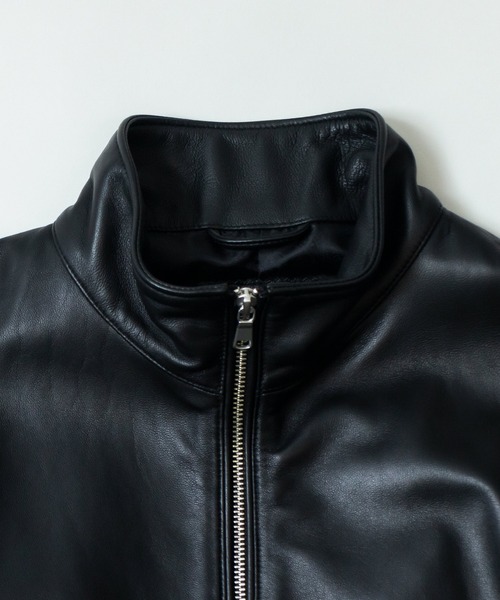 TETE HOMME（テットオム）の「【21AW】ラムレザーシングルライダースジャケット / レザー ブルゾン（ライダースジャケット・メンズ・ベージュ/ボルドー/ブラック/ネイビー/グレー・XX-LARGE/SMALL/LARGE/MEDIUM/X-LARGE/XXX-LARGE）」の18枚目の写真