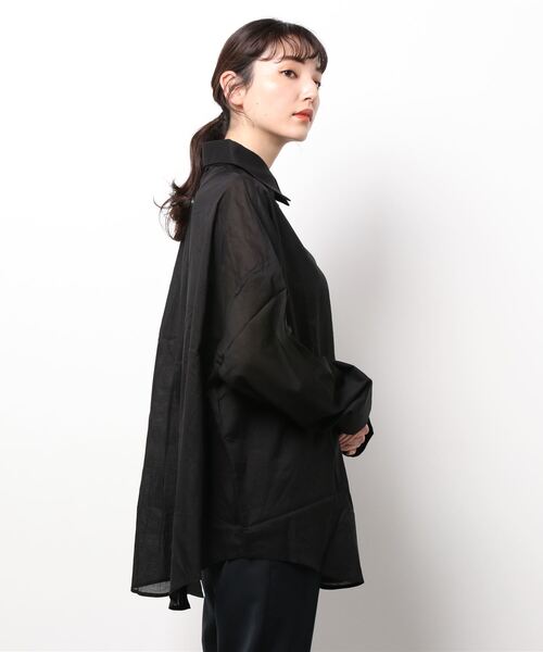 Narcissus（ナルシス）の「【Narcissus】シースルーシャツ（シャツ/ブラウス・レディース・ホワイト/ブラック・FREE）」の16枚目の写真