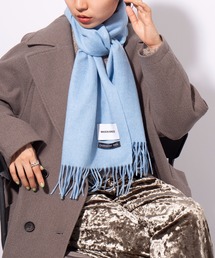 マフラー（ブルー・ネイビー/青色系・カシミヤ）ファッション通販