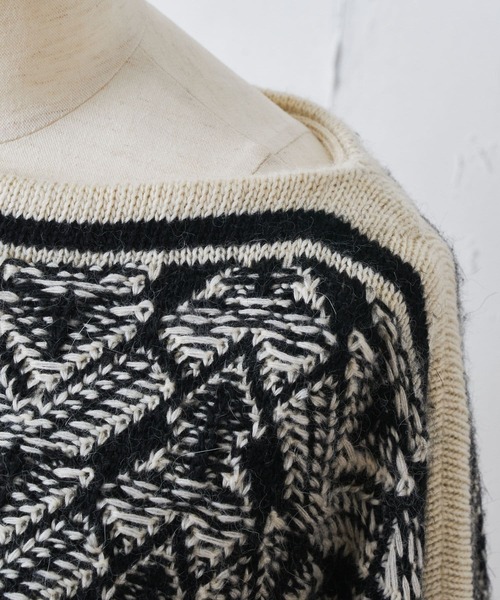 BEARDSLEY（ビアズリー）の「ジャガードプルオーバーニット（ニット/セーター・レディース・ブラック・FREE）」の9枚目の写真