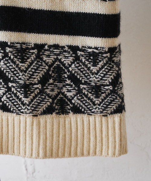 BEARDSLEY（ビアズリー）の「ジャガードプルオーバーニット（ニット/セーター・レディース・ブラック・FREE）」の11枚目の写真