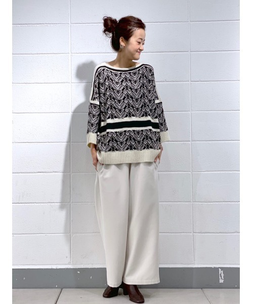 BEARDSLEY（ビアズリー）の「ジャガードプルオーバーニット（ニット/セーター・レディース・ブラック・FREE）」の16枚目の写真