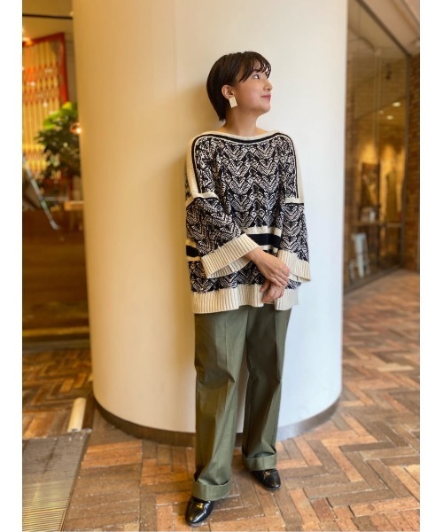 BEARDSLEY（ビアズリー）の「ジャガードプルオーバーニット（ニット/セーター・レディース・ブラック・FREE）」の18枚目の写真