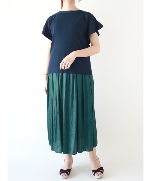 Te chichi（テチチ）の「フレアスリーブニットプルオーバー（ニット/セーター・レディース・ブラック/ネイビー/ブラウン・ﾌﾘ-）」の7枚目の写真